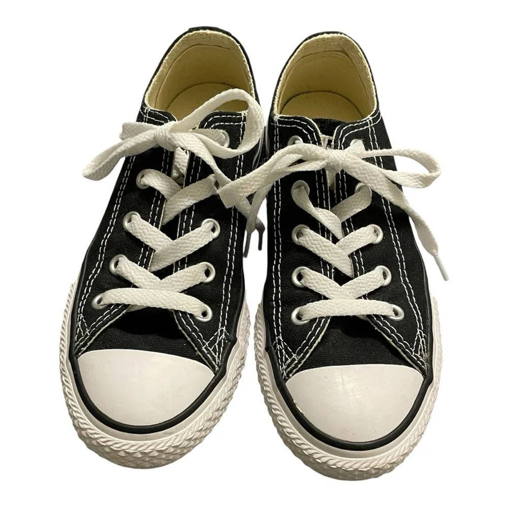 Converse All Stars Kids Black and White Lace Up Sneakers